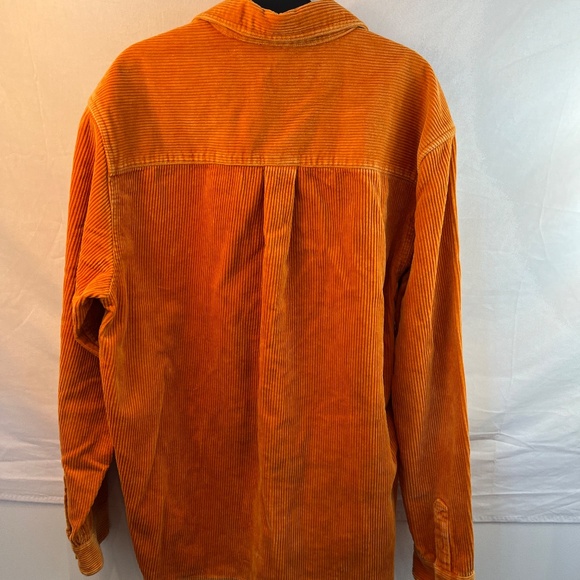 Urban Outfitters BDG - Men's Oversized Retro Corduroy Button Up Shirt - Orange M - Picture 2 of 8